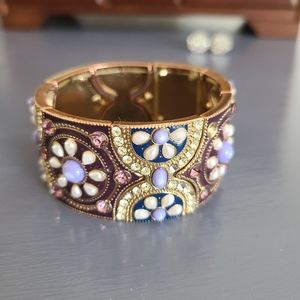 Purple, beaded bracelet